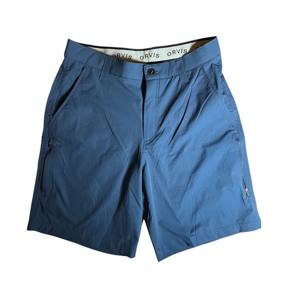 Orvis Lightweight Tech Navy Shorts Sz 30 - Picture 1 of 4